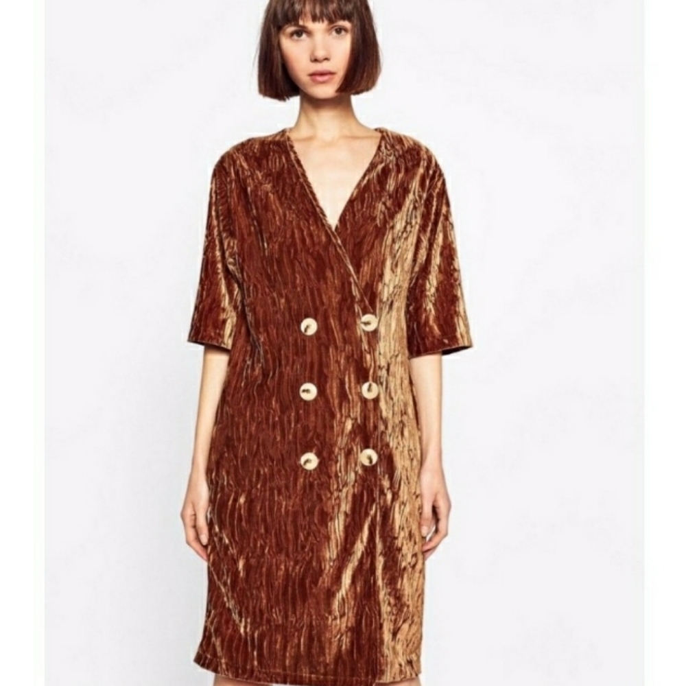 Zara velvet dress